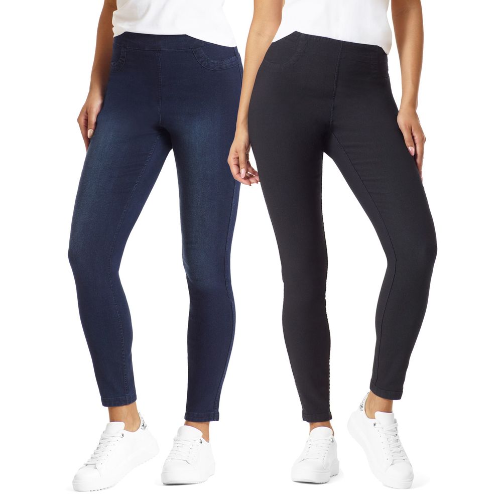 Hue Women's Solid Reversible Denim Legging